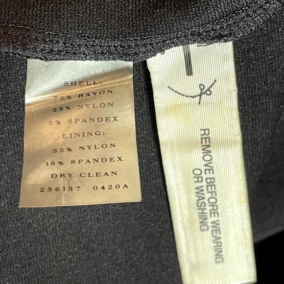 Ann Taylor Strapless Lined Satin Finish Black Cocktail Dress LBD Size 0 - Picture 9 of 9